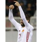 Gerard Piqué durante el partido ante Albania de clasificación del Mundial de Rusia de 2018. JUANJO MARTÍN