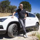 Marc Ros en la carretera de les Aigües con el Seat Ateca.