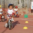 Profesores y alumnos del curso de educación vial celebrado el fin de semana en la Casa de León.