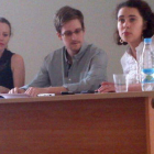 Snowden, durante la rueda de prensa ofrecida ayer.
