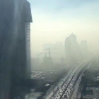 Nube de contaminación en Pekín.