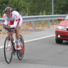 La crono sub-23 decidió los primeros podios. En la foto uno de los tres ciclistas madrileños.