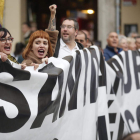 Protesta en favor de la sanidad rural celebrada hace meses en Astorga. FERNANDO OTERO