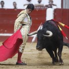 Javier Castaño durante una corrida en el coso leonés. JESUS