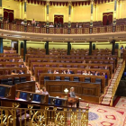 Imagen del hemiciclo semivacío del Congreso de los Diputados, en un pleno del pasado mes de mayo.