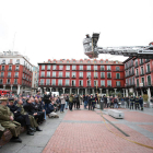 Momento de la exhibición llevada a cabo por los Bomberos en el acto de homenaje.