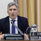 Fernando Grande-Marlaska, ayer, en la Comisión de Interior del Congreso de los Diputados. EFE