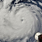 El huracán Florence, visto desde la Estación Espacial Internacional.