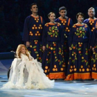 Yúlia Samóylova, durante su actuación en la ceremonia de apertura de los Juegos Paralímpicos de Sochi, en el 2014.