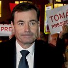 El ex secretario general del PSM, Tomás Gómez, ha recibido el apoyo de sus seguidores.