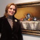 Cristina Fernández muestra sus obras en la galería Alemi, ubicada en la plaza de San Marcelo.
