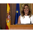 Susana Díaz, durante el acto de su toma de posesión como presidenta de la Junta de Andalucía.