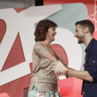 El nuevo secretario general durante el Congreso de las Juventudes Socialistas. EMILIO NARANJO