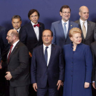 Rajoy y otros líderes europeos en una foto de familia durante el Consejo Europeo.