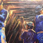 Los cuadros de Carmen Estébanez recogen también el trabajo de los mineros