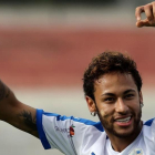Neymar, en un partido benéfico en Brasil.