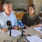 Jacinto Bardal y Juana María Rivas durante su comparecencia de ayer ante la prensa.