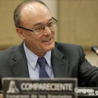 El gobernador de Banco de España, Luis María Linde, en el Congreso de los Diputados en septiembre pasado.