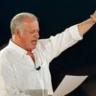 El actor Juan Echanove, durante el ensayo del monólogo «Bajo las estrellas de Mérida»