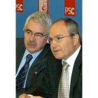 Maragall y Montilla, ayer, durante la reunión de la Ejecutiva del PSC
