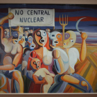 Imagen del cuadro ‘No central nuclear’, de 1975. MEDINA