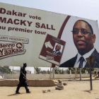 Propaganda del presidente Sall en Dakar.