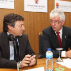 Folgueral y el rector José Ángel Hermida, en la apertura del curso del año pasado.
