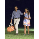 El presidente Obama y su hija Malia, en Washington, en agosto del año pasado.