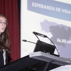 Una de las intervinientes en la jornada científica de Sogocyl ayer en el Caule. JESÚS F. SALVADORES
