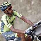 Alberto Contador, camino de Formigal.