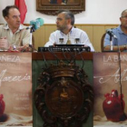 Miguel González, José Miguel Palazuelo y Tomás Gallego, durante la presentación.