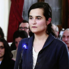 Triana Martínez, durante su interrogatorio en la Audiencia. RAMIRO