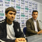 El consejero delegado de la Deportiva, Eduardo Domínguez,  y el secretario técnico, Tomás Nistal.