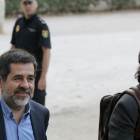Jordi Sánchez y Jordi Cuixart a su llegada a la Audiencia Nacional, el pasado 16 de octubre.