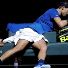 Nadal, en un descanso del partido del jueves ante Cuevas.