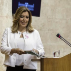 Susana Díaz, secretaria general de la federación andaluza del PSOE y actual presidenta de la Junta de Andalucía