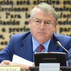 El actual presidente de RTVE, José Antonio Sánchez, en una comparecencia en la Comision Mixta de Control Parlamentario de la corporacion y sus sociedades.