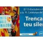 El folleto con el que el PPC invita a los ciudadanos a sumarse a la manifestación por la unidad de España del próximo Doce de Octubre.