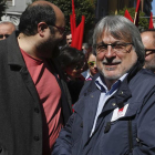 El coordinador regional de IU, José María González, participa en la manifestación del 1º de Mayo de León.