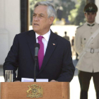 El presidente de Chile, Sebastián Piñera, en una reciente aparición pública en el palacio de la Moneda de la capital.