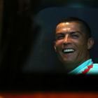 Cristiano Ronaldo, a la llegada a Rusia para disputar la Copa Confederaciones.