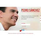 Captura de pantalla de la web de Pedro Sánchez.