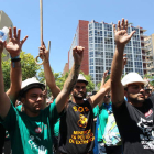 Madrid se fundió con los mineros en su marcha a la Puerta del Sol. NORBERTO