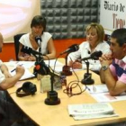 Carlos Cadenas, la moderadora Nuria González, Ana García Amigo y Jesús Sánchez durante la tertulia