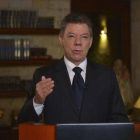Juan Manuel Santos, presidente de Colombia, anuncia tres días de duelo por el fallecimiento de Gabriel García Márquez.