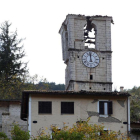 Daños en la torre de Castel Santangelo sul Nera.