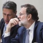 Xavier García Albiol y Mariano Rajoy, el pasado 19 de diciembre en Girona.