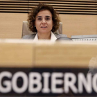 La ministra Dolors Montserrat, durante la comparecencia en la Comisión del Congreso. JAVIER LIZÓN