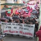 Manifestación de la montaña leonesa en favor del desarrollo de la estación de esquí de San Glorio