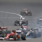 Alonso se fajó bien en la salida del circuito asiático.